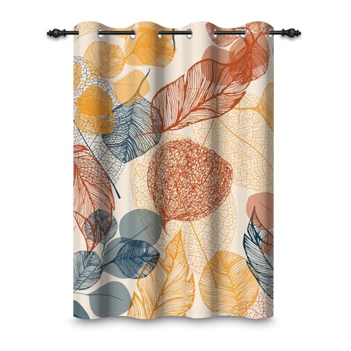 ggaimwf 135x245cm Abstraktes Blatt Ösenvorhang Buntes Blättermuster Isolierte Thermo Ösenvorhänge Verdunkelungsvorhänge Fenstervorhänge für Wohnzimmer Schlafzimmer Esszimmer Homeoffice,1-Einzelpaneel ggaimwf 135x245cm Abstraktes Blatt Ösenvorhang Buntes Blättermuster Isolierte Thermo Ösenvorhänge Verdunkelungsvorhänge Fenstervorhänge für Wohnzimmer Schlafzimmer Esszimmer Homeoffice,1-Einzelpaneel von ggaimwf