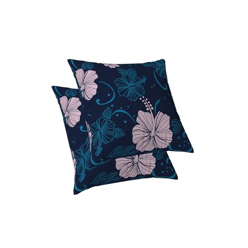 ggaimwf Blumenkissenbezug Ästhetisch Blumenblüte Aquarell Blumenkissen ästhetisch Kissenbezüge für Sofa Wohnzimmer Schlafzimmer Garten Quadratischer Kissenbezug mit Streumuster 60x60cm 2er-Set von ggaimwf