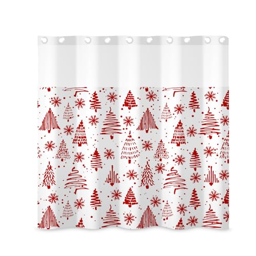 ggaimwf Duschvorhang- und Auskleidungsset ohne Haken, abstrakter roter Weihnachtsbaum, Stoff, zum Einrasten, für Badezimmer, Bauernhaus, rustikal, jugendlich, Winter, 180 x 180 cm ggaimwf Duschvorhang- und Auskleidungsset ohne Haken, abstrakter roter Weihnachtsbaum, Stoff, zum Einrasten, für Badezimmer, Bauernhaus, rustikal, jugendlich, Winter, 180 x 180 cm von ggaimwf