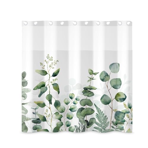 ggaimwf Duschvorhang und Liner Set ohne Haken, 180 x 180 cm, Aquarell, Blumenpflanze, zum Einrasten, Duschvorhänge für Badezimmer, ländlicher Frühling, Sommer, Stoff, Badezimmer-Set zur Dekoration ggaimwf Duschvorhang und Liner Set ohne Haken, 180 x 180 cm, Aquarell, Blumenpflanze, zum Einrasten, Duschvorhänge für Badezimmer, ländlicher Frühling, Sommer, Stoff, Badezimmer-Set zur Dekoration von ggaimwf