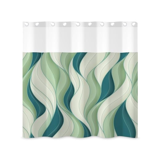 ggaimwf Duschvorhang und Liner ohne Haken, 180 x 180 cm, lebendiger, flippiger Stoff, zum Einrasten, abstrakte Geometrie, trendiges Badezimmer-Set ggaimwf Duschvorhang und Liner ohne Haken, 180 x 180 cm, lebendiger, flippiger Stoff, zum Einrasten, abstrakte Geometrie, trendiges Badezimmer-Set von ggaimwf
