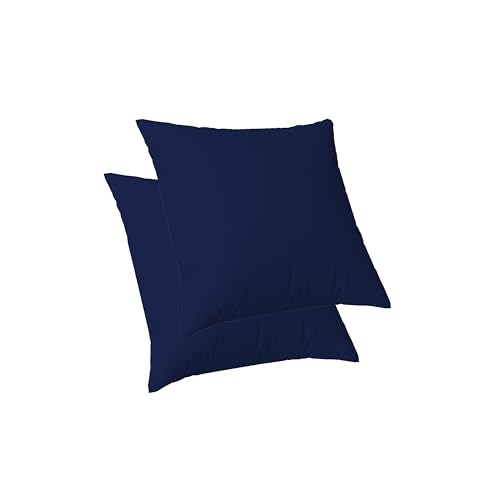 ggaimwf Einfarbige Leinen-Kissenbezüge für Sofas Kontinentales Kissen fürs Bett Doppelseitig Dunkelblau Handgemacht Quadratische Kissenhüllen mit unsichtbarem Reißverschluss, 40x40cm 2er Set ggaimwf Einfarbige Leinen-Kissenbezüge für Sofas Kontinentales Kissen fürs Bett Doppelseitig Dunkelblau Handgemacht Quadratische Kissenhüllen mit unsichtbarem Reißverschluss, 40x40cm 2er Set von ggaimwf