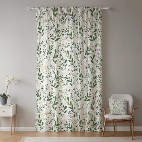 ggaimwf Grüne Blättervorhänge für Wohnzimmer Botanische Blattpflanzen Rustikales Natur-Aquarell Vorhänge im Landhausstil Fenstervorhänge für Schlafzimmer und Garten Balkon Tür 1 Paneel 107x215cm ggaimwf Grüne Blättervorhänge für Wohnzimmer Botanische Blattpflanzen Rustikales Natur-Aquarell Vorhänge im Landhausstil Fenstervorhänge für Schlafzimmer und Garten Balkon Tür 1 Paneel 107x215cm von ggaimwf