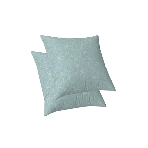 ggaimwf Kissenbezüge Mintgrün Blumenmuster Kissen mit Bezügen Abstrakt Moderne Kunst Kissenbezug-Ästhetik Dekoratives Sofakissen Wohnzimmerzubehör Schlafzimmer-Wurfkissen 2er-Set 45 x 45 cm von ggaimwf