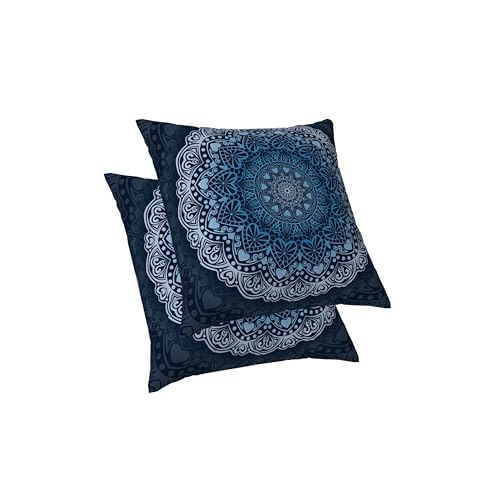 ggaimwf Mandala-Kissenbezüge Marineblaues Blumenmuster Kompass Mandala Arabeske Ethnischer Stil Boho-Stil Kissenbezug Blau Ästhetisch Polsterkissen für Sofa Bett Dekorative Kissen 45x45cm Sätze 2 ggaimwf Mandala-Kissenbezüge Marineblaues Blumenmuster Kompass Mandala Arabeske Ethnischer Stil Boho-Stil Kissenbezug Blau Ästhetisch Polsterkissen für Sofa Bett Dekorative Kissen 45x45cm Sätze 2 von ggaimwf