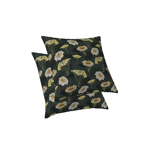 ggaimwf Salbeigrüne Gänseblümchen-Kissenbezüge Blumenmuster Kissen im Landhausstil Dekorativer Garten Kissen mit verstecktem Reißverschluss Sofa Schlafzimmer-Dekor Kissenbezüge 50x50cm 2er-Set ggaimwf Salbeigrüne Gänseblümchen-Kissenbezüge Blumenmuster Kissen im Landhausstil Dekorativer Garten Kissen mit verstecktem Reißverschluss Sofa Schlafzimmer-Dekor Kissenbezüge 50x50cm 2er-Set von ggaimwf
