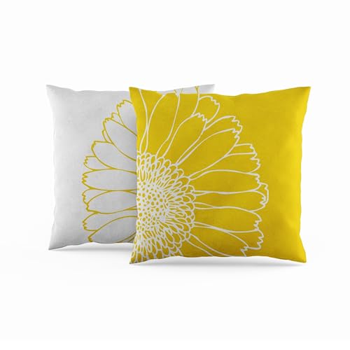 ggaimwf Sonnenblumen Kissenbezug 40x40cm 2er-Set Gelber Kissenbezug mit Blumenmuster Natürliches Frühlingskissen Doppelseitig für Sofa Wohnzimmer Außen Garten Kissen mit unsichtbarem Reißverschluss ggaimwf Sonnenblumen Kissenbezug 40x40cm 2er-Set Gelber Kissenbezug mit Blumenmuster Natürliches Frühlingskissen Doppelseitig für Sofa Wohnzimmer Außen Garten Kissen mit unsichtbarem Reißverschluss von ggaimwf