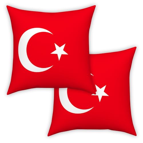 ggaimwf Türkei-Flagge Kissenbezüge für Sofa Patriotisch Samtquadrat Kissenhülle Startseite Dekorativer Kissenbezug Stuhl Schlafzimmer Wohnzimmer 40x40cm 2er-Set ggaimwf Türkei-Flagge Kissenbezüge für Sofa Patriotisch Samtquadrat Kissenhülle Startseite Dekorativer Kissenbezug Stuhl Schlafzimmer Wohnzimmer 40x40cm 2er-Set von ggaimwf