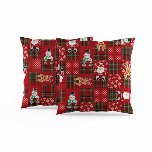 ggaimwf Weihnachtskissenbezug 50x50cm Weihnachtsmann Schneemann Rentier Weihnachtskissen Karomuster Handgefertigt Leinenkissenbezug Doppelseitig Für Sofa Winter Neujahr Festlich Sofakissen 2er-Set ggaimwf Weihnachtskissenbezug 50x50cm Weihnachtsmann Schneemann Rentier Weihnachtskissen Karomuster Handgefertigt Leinenkissenbezug Doppelseitig Für Sofa Winter Neujahr Festlich Sofakissen 2er-Set von ggaimwf