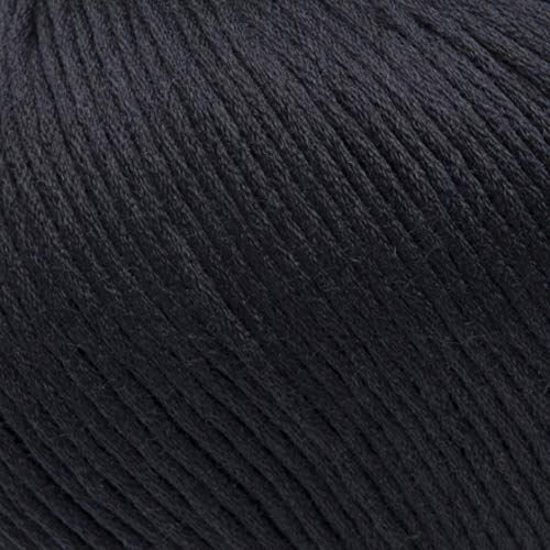 ggh Majestra | Seide mit Baumwolle | edle Wolle zum Stricken oder Häkeln | Farbe 006 - Schwarz von ggh