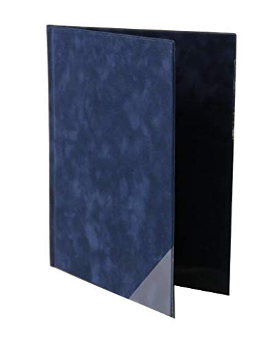 ggm® Chormappe Scarlett DIN A4 extra Breit, inkl. 4-Ring Mechanik, Mircofaser Optik, Farbe: Marine von ggm