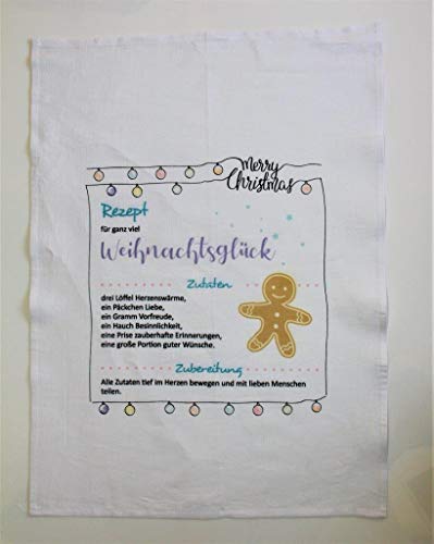 ggm Geschirrtuch Bedruckt versch. Motive - 100% Leinen Rezept Weihnachtsglück ggm Geschirrtuch Bedruckt versch. Motive - 100% Leinen Rezept Weihnachtsglück von ggm
