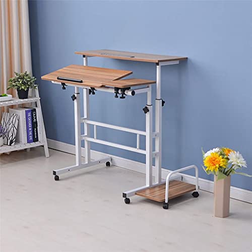 4-in-1 verstellbarer Laptop-Schreibtisch, multifunktionaler Computertisch, 2-lagiger Arbeitstisch, PC-Laptoptisch, Schreibtischständer mit Mauspad (Farbe: B) von ghghnrtgefrgnhnxdf