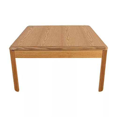 Couch-/Teetisch, Möbel, Holztisch, quadratisch, Wohnzimmer, Tatami, Fußwärmer, beheiztes Holz (Natur, 75 x 75 x 38 cm) von ghghnrtgefrgnhnxdf