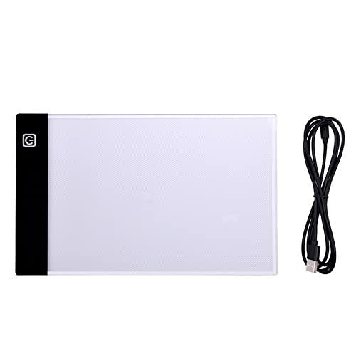 Digital Zeichenbrett A5 mit LED Leuchtkasten Grafiktabletten Pad Grafiktablett Grafikverfolgung Kopieren USB-Tafel Maltisch Schreibblöcke (Color : NO Dimmer) von ghghnrtgefrgnhnxdf