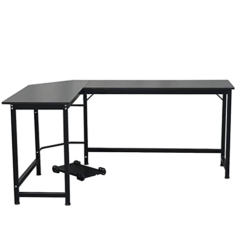 L-förmiger Desktop-Computertisch, Schwarz (D) von ghghnrtgefrgnhnxdf