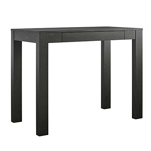 Minimalistischer Schreibtisch mit Aufbewahrungsschublade, Arbeitszimmertisch für Laptop und Papiere, Heimbüro-Möbel (Farbe: Schwarz) von ghghnrtgefrgnhnxdf