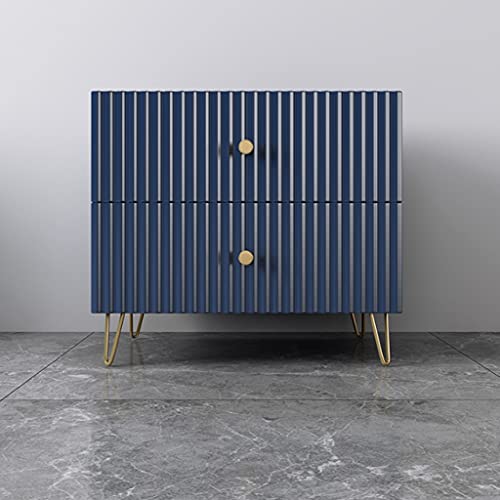 Nachtschrank im nordischen Stil, Schlafzimmeraufbewahrung, Nachttisch (Farbe: Blau) von ghghnrtgefrgnhnxdf