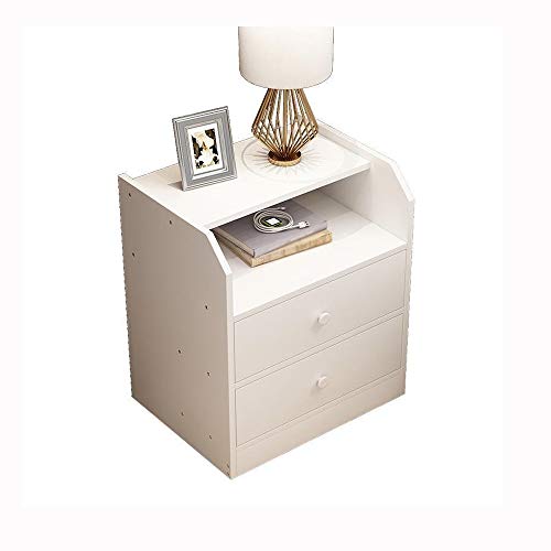Nachttisch aus Holz, Nachttisch, Doppelschublade, Nachttisch, Schlafzimmermöbel (Farbe: D) von ghghnrtgefrgnhnxdf