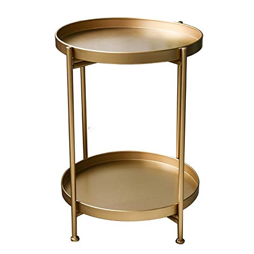 New Iron Table 2 Layers Coffee Table Round Table Living Room Side Tabelle Abnehmbar Mehrzwecktisch Home Furniture Storage Rack von ghghnrtgefrgnhnxdf