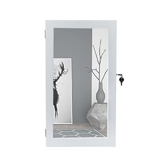 Schmuckschrank, Wandmontage, platzsparender Organizer, Wandspiegel mit Spiegel von ghghnrtgefrgnhnxdf