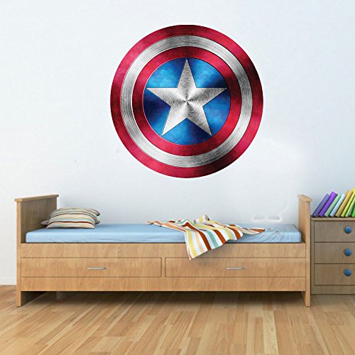 GNG Kapitän Amerika Schild Superheld Kinder Junge MädChen Wunder Rächer Aufkleber decoratif Wandbild Kunst Aufkleber 36cm von giZmoZ n gadgetZ