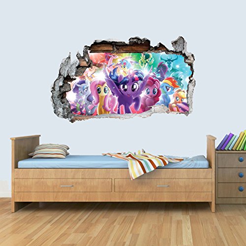 GNG My Little Pony Vinyl Smashed Wandkunst Aufkleber Aufkleber Schlafzimmer Jungen MäThor's Hammerhen 3D von giZmoZ n gadgetZ