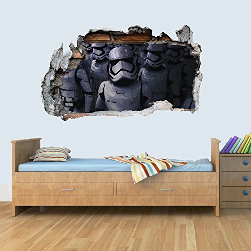 GNG Starwars Storm Trooper Smashed Wandtattoo Poster 3D Kunst Aufkleber Vinyl Zimmer L von giZmoZ n gadgetZ