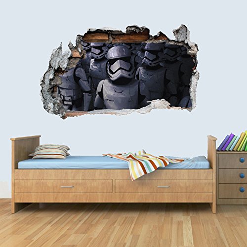 GNG Starwars Storm Trooper Smashed Wandtattoo Poster 3D Kunst Aufkleber Vinyl Zimmer M von giZmoZ n gadgetZ