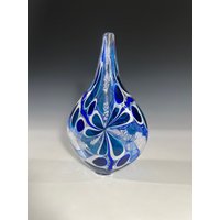 Kobaltweiße Switch Axis Vase Von John Gibbons von gibbonsglass