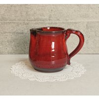 Handgemachte Rote Keramik Milchkännchen Getöpferte Untertasse Handgemachte Rote Keramik Milchkännchen Getöpferte Untertasse von gidizivanpottery
