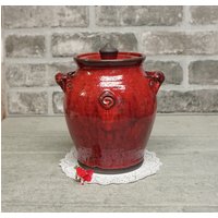 Handgemachte Rote Keramik Urne Einäscherung, Kekse Oder Vase von gidizivanpottery