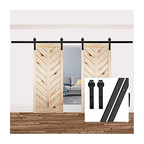 GIFSIN 15FT/457cm Scheunentor Kit Schiebetürbeschlag Kit Schiebetür Kit für Doppeltür,J-förmiger Kleiderbügel GIFSIN 15FT/457cm Scheunentor Kit Schiebetürbeschlag Kit Schiebetür Kit für Doppeltür,J-förmiger Kleiderbügel von gifsin