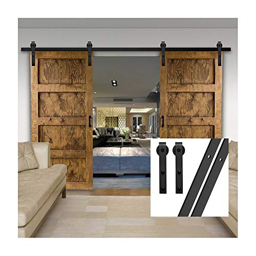 GIFSIN 9FT/274cm Scheunentor Kit Schiebetürbeschlag Kit Schiebetür Kit für Doppeltür,J-förmiger Kleiderbügel GIFSIN 9FT/274cm Scheunentor Kit Schiebetürbeschlag Kit Schiebetür Kit für Doppeltür,J-förmiger Kleiderbügel von gifsin