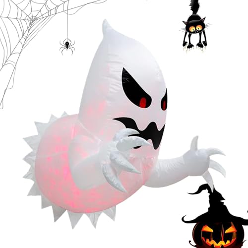 Aufblasbarer Gruseliger Fliegender Geist - Aufblasbarer Halloween-Geist | Geist Brach Aus Dem Fenster | Innen- & Außenhof-, Rasen-, Garten- & Fensterdekoration | Eingebauter Ventilator & Schnelles Ent von gifyym