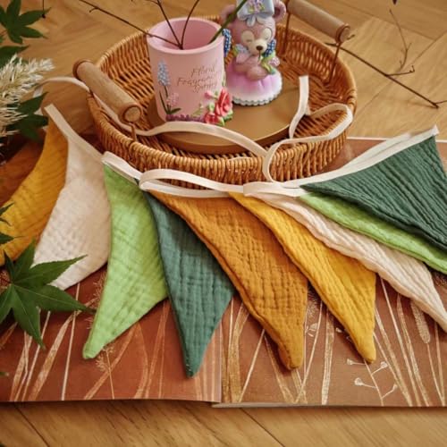 Bunting Banner - Hängende Flagge Girlande - Stoff Bunting Banner | Waschbarer Hängelgirlande Für Kindergarten, Spielzimmer, Kindergarten Oder Wohnzimmerdekoration von gifyym