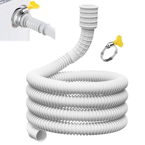 Entfeuchtungstrainerschlauch - Flexibler Entfeuchterschlauch - Flexible Rohr Mit Nackkautschukadapter | Universelle Passform Für Luftenthummere, Gartenhähne Und Waschmaschinen von gifyym