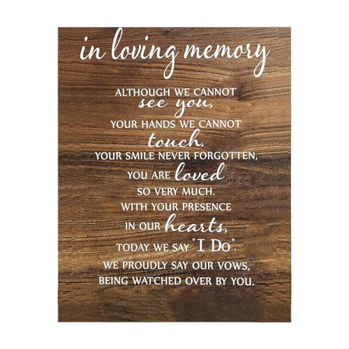 Hochzeitsschild Mit Liebevollem Gedächtnis - Memorial Hochzeitszeichen - Holzdekoration Memorial Table Tag Für Die Ehe | Rustikale Empfangsdekoration Für Heiratstische, Herzliches Andenken Für Angehör Hochzeitsschild Mit Liebevollem Gedächtnis - Memorial Hochzeitszeichen - Holzdekoration Memorial Table Tag Für Die Ehe | Rustikale Empfangsdekoration Für Heiratstische, Herzliches Andenken Für Angehör von gifyym