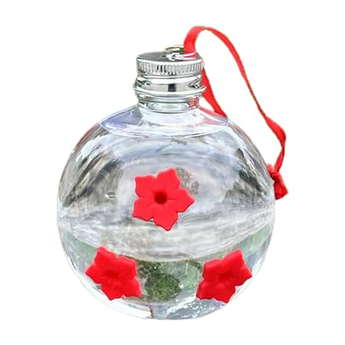Hummingbird -Feeder -Glühbirne - Glas Hummingbird Feeder - Ha -wohlhabend | Hängende Glasschüssel Für Outdoors | Gartenvogel Wasser Wohlhabend | Lecksicher, Einfach Zu Hängen Und Zu Reinigen von gifyym