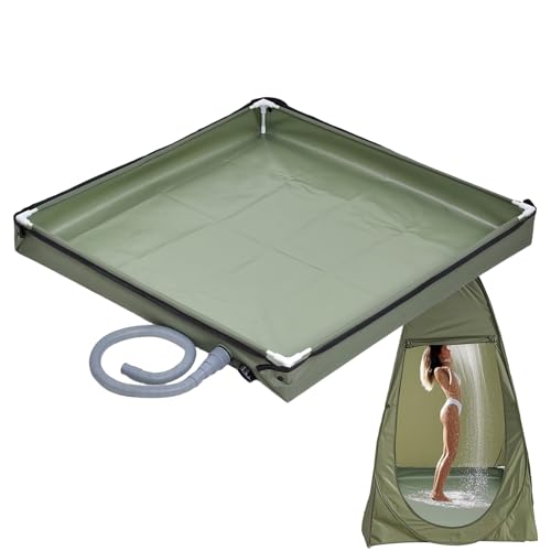 Klappbare Duschwanne | Mobiler Temporärer Duschbereich mit Abflusssystem - Wasserfeste Multifunktionale Zeltunterseite Für Haustierbad Und Wohnmobilnutzung von gifyym