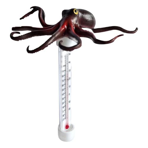 Pool -Thermometer schwimmend leicht zu lesen - Oktopus -geformtes Wasserthermometer mit Draht | Shatter-resistente genaue Temperatur | Innennutzung im Freien - Pools Spas Whirlpools Fischteiche Pool -Thermometer schwimmend leicht zu lesen - Oktopus -geformtes Wasserthermometer mit Draht | Shatter-resistente genaue Temperatur | Innennutzung im Freien - Pools Spas Whirlpools Fischteiche von gifyym