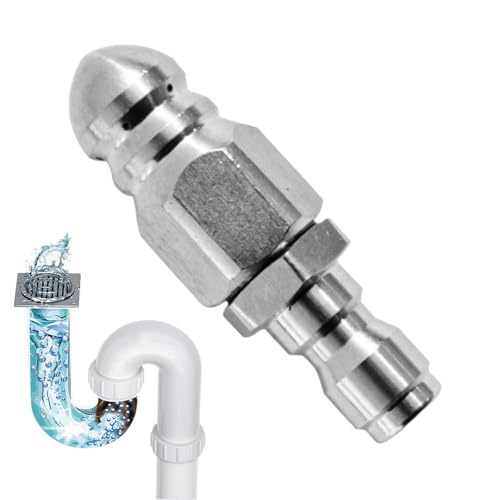 Rohrreinigungsdüse - Hochdruckdüse Aus Rostfreiem | Edelstahl Reinigungsrohr Abflussdüse | 1/4 Abflussdüse Für Sanitär, Badezimmer, Küche, Garten & Hof | Druckdüse Für Abwasserleitung & Rohrreinigun Rohrreinigungsdüse - Hochdruckdüse Aus Rostfreiem | Edelstahl Reinigungsrohr Abflussdüse | 1/4 Abflussdüse Für Sanitär, Badezimmer, Küche, Garten & Hof | Druckdüse Für Abwasserleitung & Rohrreinigun von gifyym