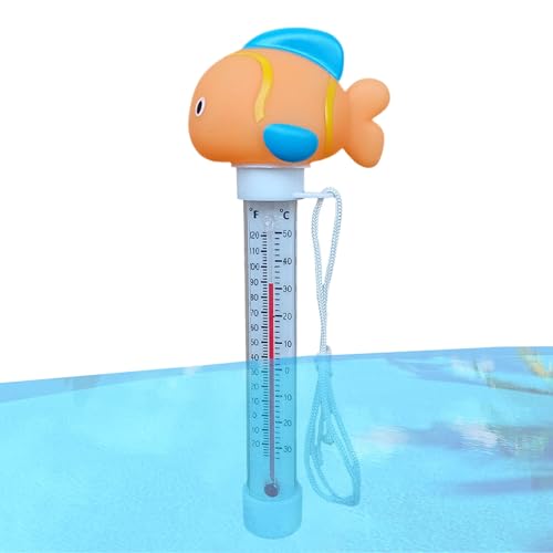 Schwimmbad Floating Water Thermometer - Cartoon Animal Marine Thermometer | Pooltemperaturtester - Shatter -resistenter Tester mit String | Cartoon Bad Accessoire für Baby Kids Spa Pond Gebrauch von gifyym