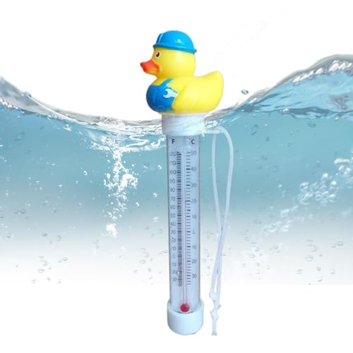 Schwimmbecken Thermometer Gummiente | Floatendes Wasserthermometer mit Schnur | Präzise Temperaturmessung für Pools, Spas, Whirlpools und Aquarien | Outdoor & Indoor Anwendung Schwimmbecken Thermometer Gummiente | Floatendes Wasserthermometer mit Schnur | Präzise Temperaturmessung für Pools, Spas, Whirlpools und Aquarien | Outdoor & Indoor Anwendung von gifyym
