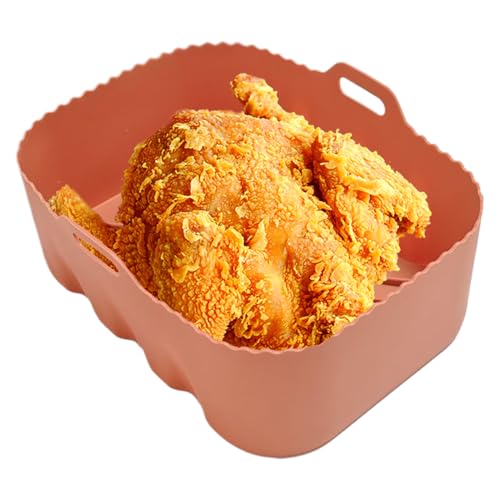 Silikonluft Frittierform - Luftfryer -Topf Flach | Wiederverwendbare Hot Air Fryer | Zubehör Für Dampfkörbe, Rechteckige Resistente Rechteckige Kochutensilie Für Dampfmikrowelle Hilfe von gifyym