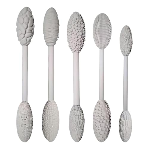 Tonmodellierungsmuster Rollers Kit - Tontextur Roller -Set - Claý Textur Rolling -Präge -Handrollen | Multifunktionales 5x/festgelegter Strukturiertes Handwerksangebot Für Projekte Anfänger Detaillier von gifyym