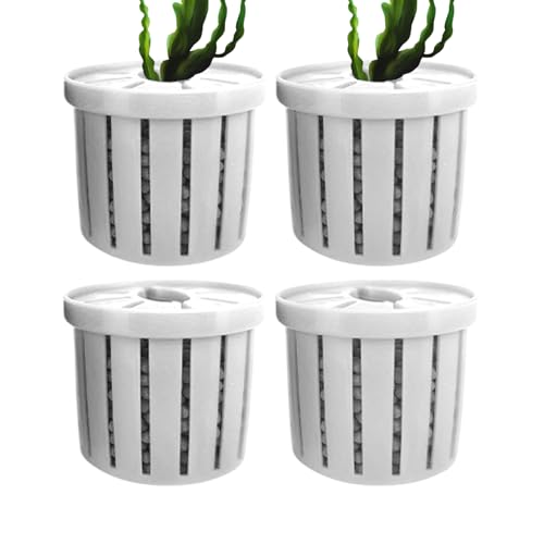 Wasserpflanzbecher - Pflanzenhalter Für Wassertanks - Pflanzenhalter Für Wassertanks | Set Von 4 - Aquarium Pothos Holder Planter Korb | Poröser Design Im Wasseranlagen -Layout Für Süßwasser Und Meerw von gifyym