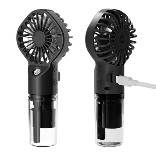 Wassersprühventilator - Handventilator Mit Sprühfunktion - Mini Ventilator Mit Wasserkühlung Hand | Tragbarer Reise-Handventilator, 4-fach Verstellbar, Luftbefeuchter Für Innen & Außen, Lange Laufzeit Wassersprühventilator - Handventilator Mit Sprühfunktion - Mini Ventilator Mit Wasserkühlung Hand | Tragbarer Reise-Handventilator, 4-fach Verstellbar, Luftbefeuchter Für Innen & Außen, Lange Laufzeit von gifyym