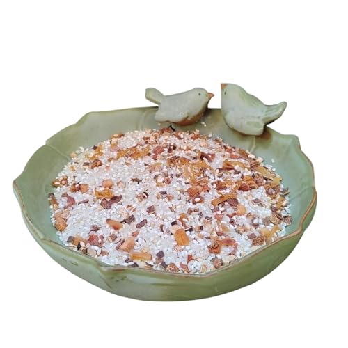 gifyym Badezimmer Für Keramikvogel Im Freien - Keramikvogel Badezimmer - 10 -Zoll -Multifunktions -Gartenvogelbad | Stromversorgung Und Behälter Für Bewässerung Für Papageien | Dekoration Von von gifyym