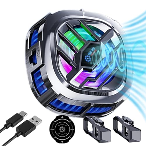 gifyym Magnetischer Handy-Kühler, tragbarer Handy-Heizkörper, tragbar, magnetisch, größerer Kühlbereich, Smartphone-Halbleiter-Heizkörper, tragbar und effizient für Smartphone von gifyym